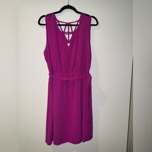 Elegant Sleeveless Purple Dress
